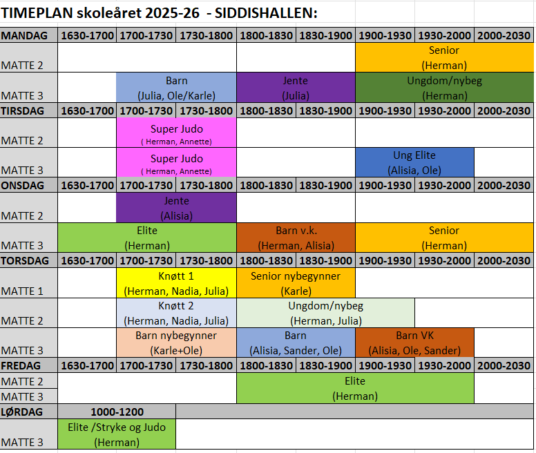 Timeplan 