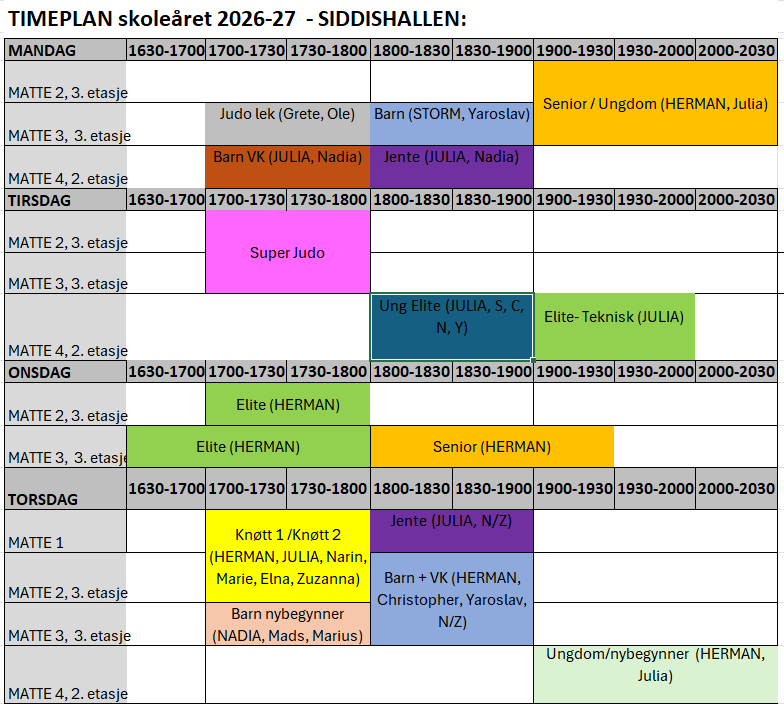 Timeplan 